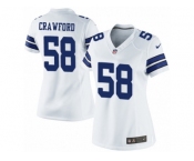 Women's Nike Dallas Cowboys #58 Jack Crawford Limited White NFL Jersey