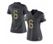 Women's Nike Dallas Cowboys #6 Chris Jones Limited Black 2016 Salute to Service NFL Jersey