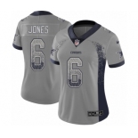 Women's Nike Dallas Cowboys #6 Chris Jones Limited Gray Rush Drift Fashion NFL Jersey