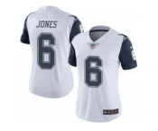 Women's Nike Dallas Cowboys #6 Chris Jones Limited White Rush NFL Jersey