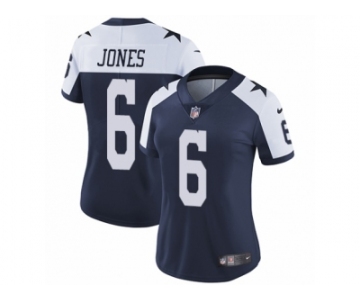 Women's Nike Dallas Cowboys #6 Chris Jones Vapor Untouchable Limited Navy Blue Throwback Alternate NFL Jersey