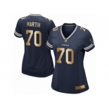 Women's Nike Dallas Cowboys #70 Zack Martin Elite Navy Gold Team Color NFL Jersey