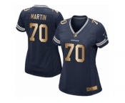 Women's Nike Dallas Cowboys #70 Zack Martin Elite Navy Gold Team Color NFL Jersey