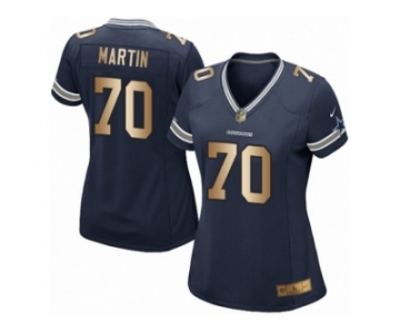 Women's Nike Dallas Cowboys #70 Zack Martin Elite Navy Gold Team Color NFL Jersey