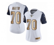 Women's Nike Dallas Cowboys #70 Zack Martin Limited White Gold Rush NFL Jersey