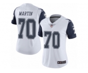 Women's Nike Dallas Cowboys #70 Zack Martin Limited White Rush NFL Jersey