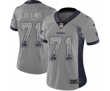 Women's Nike Dallas Cowboys #71 La'el Collins Limited Gray Rush Drift Fashion NFL Jersey