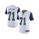 Women's Nike Dallas Cowboys #71 La'el Collins Limited White Rush NFL Jersey