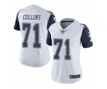 Women's Nike Dallas Cowboys #71 La'el Collins Limited White Rush NFL Jersey