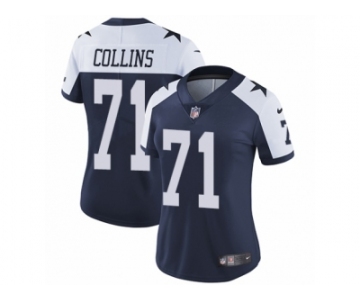 Women's Nike Dallas Cowboys #71 La'el Collins Vapor Untouchable Limited Navy Blue Throwback Alternate NFL Jersey