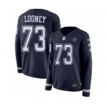 Women's Nike Dallas Cowboys #73 Joe Looney Limited Navy Blue Therma Long Sleeve NFL Jersey