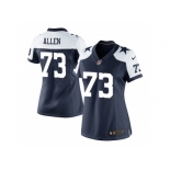 Women's Nike Dallas Cowboys #73 Larry Allen Navy Blue Stitched NFL Elite Throwback Alternate jersey