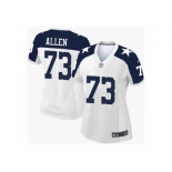 Women's Nike Dallas Cowboys #73 Larry Allen White Stitched NFL Elite Throwback Alternate jersey