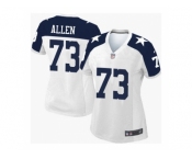 Women's Nike Dallas Cowboys #73 Larry Allen White Stitched NFL Elite Throwback Alternate jersey