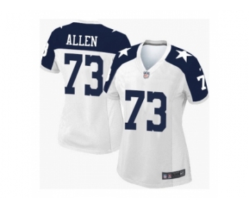 Women's Nike Dallas Cowboys #73 Larry Allen White Stitched NFL Elite Throwback Alternate jersey