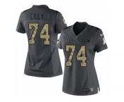 Women's Nike Dallas Cowboys #74 Bob Lilly Limited Black 2016 Salute to Service NFL Jersey