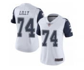 Women's Nike Dallas Cowboys #74 Bob Lilly Limited White Rush NFL Jersey