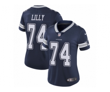 Women's Nike Dallas Cowboys #74 Bob Lilly Vapor Untouchable Limited Navy Blue Team Color NFL Jersey
