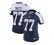 Women's Nike Dallas Cowboys #77 Tyron Smith Vapor Untouchable Limited Navy Blue Throwback Alternate NFL Jersey