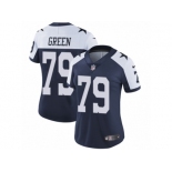 Women's Nike Dallas Cowboys #79 Chaz Green Vapor Untouchable Limited Navy Blue Throwback Alternate NFL Jersey