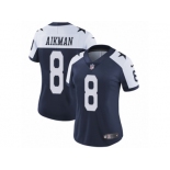 Women's Nike Dallas Cowboys #8 Troy Aikman Vapor Untouchable Limited Navy Blue Throwback Alternate NFL Jersey