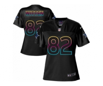 Women's Nike Dallas Cowboys #82 Jason Witten Game Black Fashion NFL Jersey