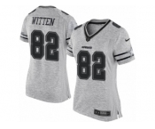 Women's Nike Dallas Cowboys #82 Jason Witten Limited Gray Gridiron II NFL Jersey