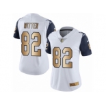 Women's Nike Dallas Cowboys #82 Jason Witten Limited White Gold Rush NFL Jersey