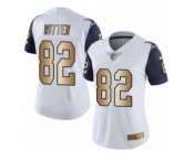 Women's Nike Dallas Cowboys #82 Jason Witten Limited White Gold Rush NFL Jersey