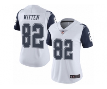 Women's Nike Dallas Cowboys #82 Jason Witten Limited White Rush NFL Jersey