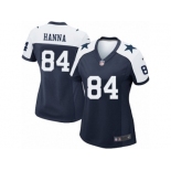 Women's Nike Dallas Cowboys #84 James Hanna Game Navy Blue Throwback Alternate NFL Jersey