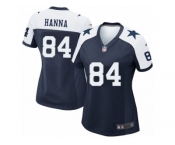 Women's Nike Dallas Cowboys #84 James Hanna Game Navy Blue Throwback Alternate NFL Jersey