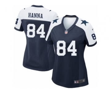 Women's Nike Dallas Cowboys #84 James Hanna Game Navy Blue Throwback Alternate NFL Jersey