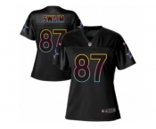 Women's Nike Dallas Cowboys #87 Geoff Swaim Game Black Fashion NFL Jersey