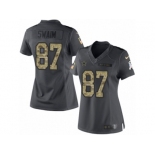 Women's Nike Dallas Cowboys #87 Geoff Swaim Limited Black 2016 Salute to Service NFL Jersey