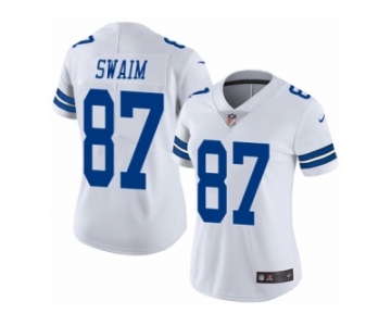 Women's Nike Dallas Cowboys #87 Geoff Swaim Vapor Untouchable Limited White NFL Jersey