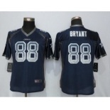 Women's Nike Dallas Cowboys #88 Dez Bryant Drift Fashion Blue Jerseys