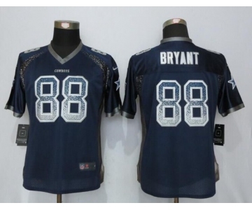 Women's Nike Dallas Cowboys #88 Dez Bryant Drift Fashion Blue Jerseys