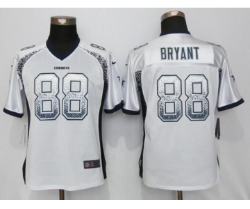 Women's Nike Dallas Cowboys #88 Dez Bryant Drift Fashion White Jerseys