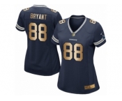 Women's Nike Dallas Cowboys #88 Dez Bryant Elite Navy Gold Team Color NFL Jersey