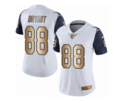 Women's Nike Dallas Cowboys #88 Dez Bryant Limited White Gold Rush NFL Jersey