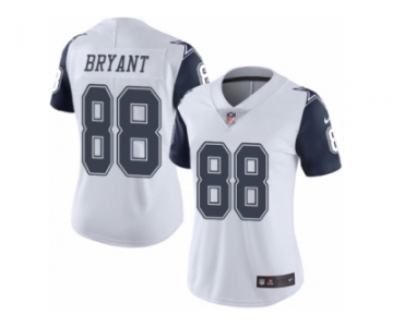 Women's Nike Dallas Cowboys #88 Dez Bryant Limited White Rush NFL Jersey