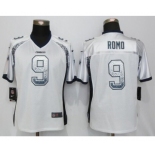 Women's Nike Dallas Cowboys #9 Tony Romo Drift Fashion White Jerseys