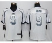 Women's Nike Dallas Cowboys #9 Tony Romo Drift Fashion White Jerseys