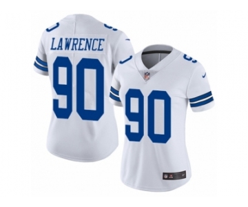 Women's Nike Dallas Cowboys #90 Demarcus Lawrence Vapor Untouchable Limited White NFL Jersey