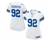 Women's Nike Dallas Cowboys #92 Cedric Thornton Game White NFL Jersey