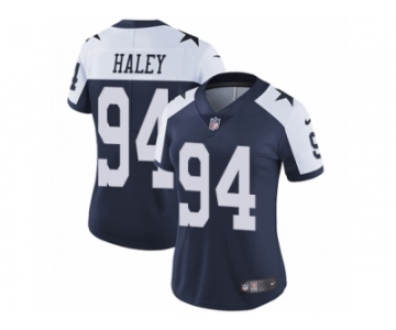 Women's Nike Dallas Cowboys #94 Charles Haley Vapor Untouchable Limited Navy Blue Throwback Alternate NFL Jersey