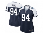 Women's Nike Dallas Cowboys #94 DeMarcus Ware Game Navy Blue Throwback Alternate NFL Jersey