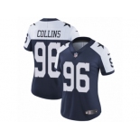 Women's Nike Dallas Cowboys #96 Maliek Collins Vapor Untouchable Limited Navy Blue Throwback Alternate NFL Jersey