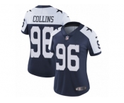 Women's Nike Dallas Cowboys #96 Maliek Collins Vapor Untouchable Limited Navy Blue Throwback Alternate NFL Jersey